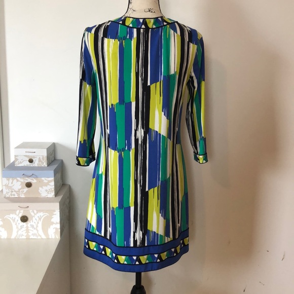 BCBG emerald multicolor dress size small - Picture 4 of 8